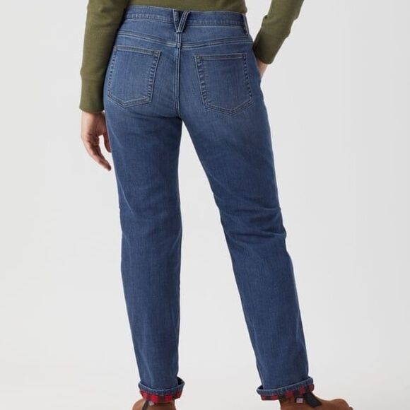 Duluth Trading Co Daily Denim Flannel Lined Straight Leg Jeans - Picture 3 of 11